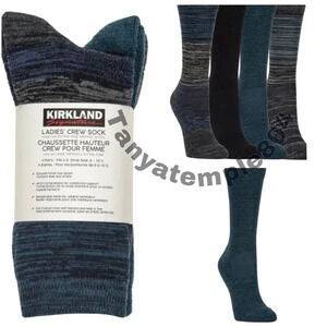 Kirkland Signature Ladies' Extra-Fine Merino Wool Blend Crew Sock, 4-pair